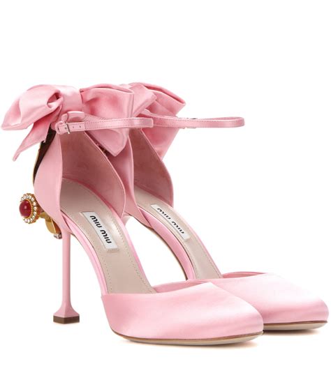 pink miu miu heels|miumiu heels for women.